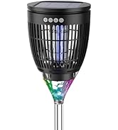 Solar Bug Zapper Outdoor, 3 in 1 Solar Mosquito Zapper Indoor with Grounding Bracket, Rechargeabl...