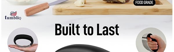 “Easy to use garlic crusher tool that minces garlic cloves into fine paste quickly”