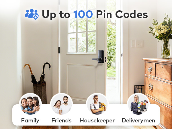 Share up to 100 passcodes with different users