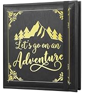 Leather Photo Album 4x6 200 Photos,Slip-in Photo Album Book with 50 Pages, Travel Souvenir Diary ...
