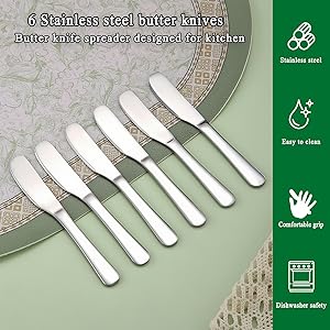 Value 6-Piece Butter Knives Set