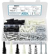 Dry Wall Anchors and Screws Kit, 200PCS Self Drilling Wall Anchors and Screws for Drywall,Sheetro...