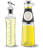 Cooking Olive Oil Dispenser Bottles For Kitchen – Dispense Oil, Vinegar &amp; Syrup From 17 Oz Oil Bo...