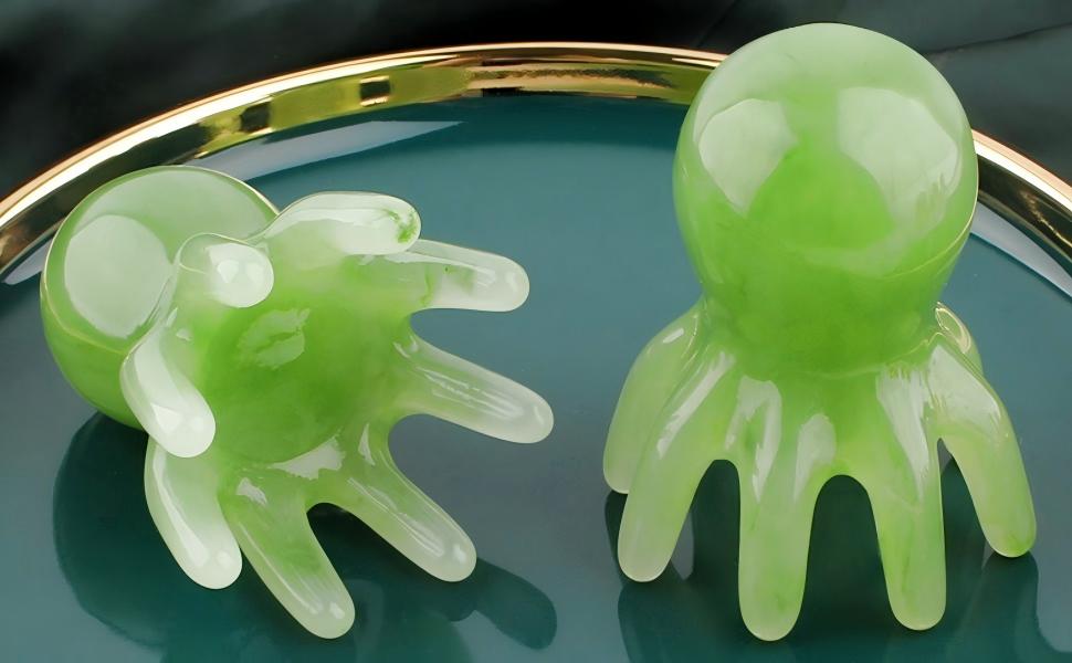 Octopus Head Massager Scalp Scratcher, Acupressure Gua Sha Manual Body Massage 