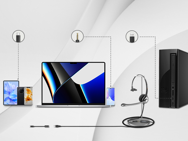 computer headset with microphone