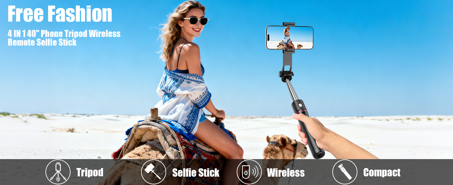 selfie stick, tripod, light