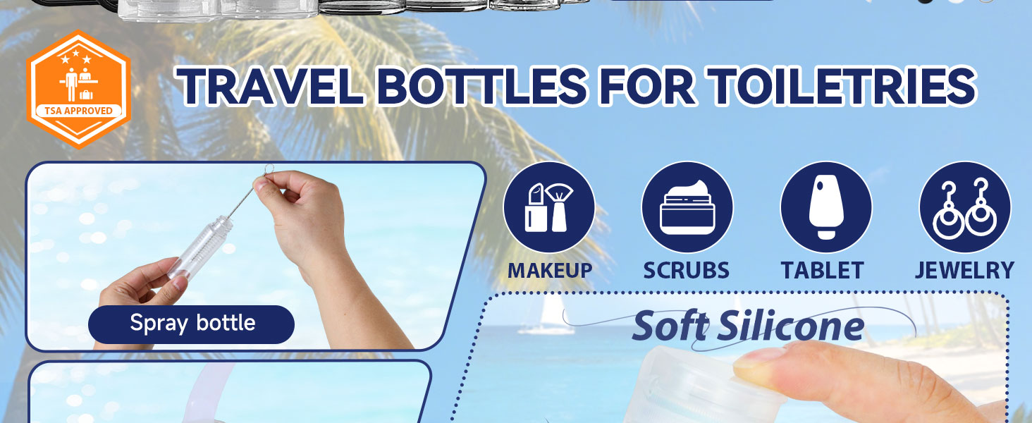 Travel Bottles for Toiletries 10 Pack
