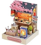 Kisoy Dollhouse Miniature with Furniture Kit, DIY 3D Wooden DIY House Kit with Dust Cover,Handmad...