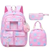 Alrisg Sweet Girls Backpack - Stylish Splash-resistant School Bag with Multiple Pockets &amp; Trendy ...
