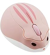 2.4GHz Wireless Mouse Cute Hamster Shape Less Noice Portable Mobile Optical 1200DPI USB Mice Cord...