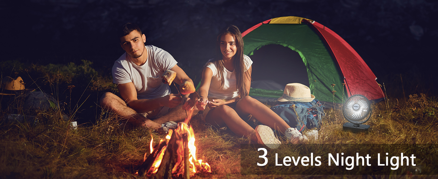 Camping fan for tens