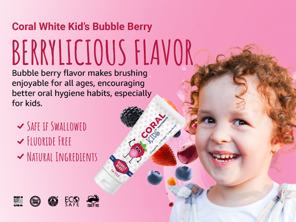 Refreshing bubble berry flavor for a clean and fresh mouth sensation