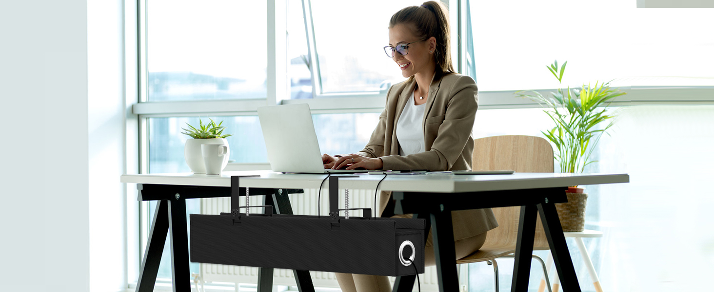 under desk cable management tray