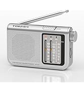 TOMASHI Portable AM FM Shortwave Radio – 3-Band Transistor Radio with Telescopic Antenna, Large T...