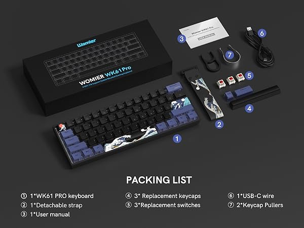 wk61 wired gaming keyboard