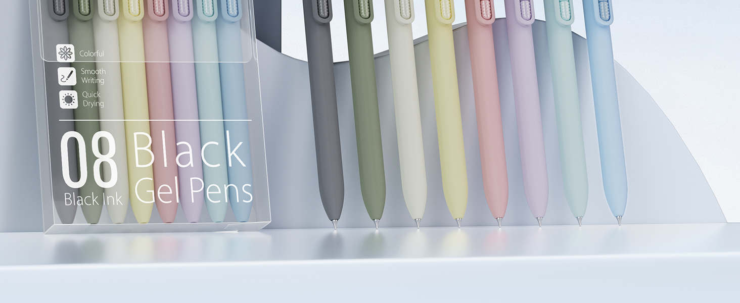 black pens
