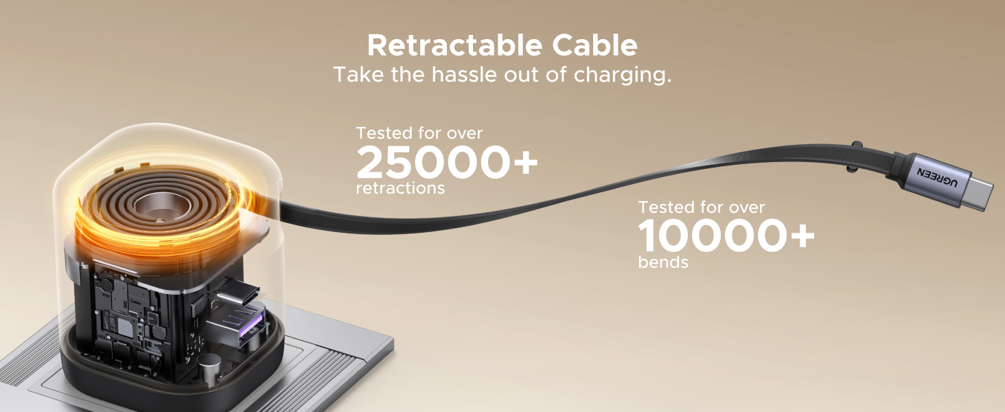 Retractable Cable Take the hassle out of charging