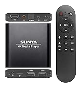4K Ultra HD Digital Media Player with Remote Control, Supports HDD/USB Drive/Micro SD (TF), H.265...