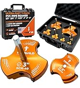 thorvald, pvc pipe reamer, fitting saver socket kit tool set for plumbing hub schedule