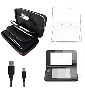 JDGPOKOO 5 in 1 Accessories Kit for Nintendo 3DS XL/LL, Carrying Case for 3DS XL/LL, Clear Shell ...