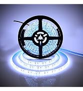 SUPERNIGHT 600 LEDs Light Strip Waterproof, 16.4FT Daylight White LED Rope Lighting Flexible Tape...