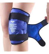 NEWGO Ice Pack for Knee Replacement Surgery, Reusable Gel Cold Pack Wrap Around Entire Knee Ice P...