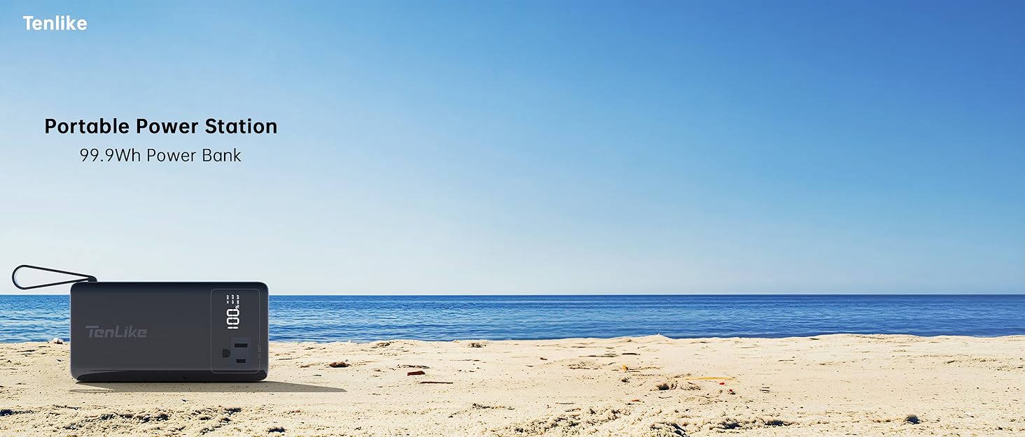 Portable Power Station 99.9Wh Power Bank for Camping Small Electric Generator