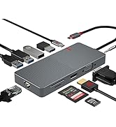 ANYPLUS USB C Hub,Laptop Docking Station Dual Monitor,11 IN1 USB C Dongle Multiport Adapter, VGA,...