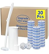 Disposable Toilet Brush and Holder Set, with 30 PCS Toilet Bowl Wand refills for Clorox.