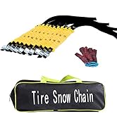 DEDC 10 PCS Car Snow Chains, Universal Fit Anti-Slip Car Chains, Winter Driving Security Chain, E...
