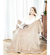 SNUGSUN Heated Blanket Throw Size, Soft and Cozy Electric Heating Blanket for Bed, Automatic Safe...