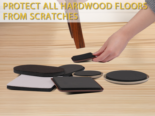 Our furniture sliders protect all hardwood floors from scratches.