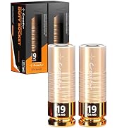 Crosstar 2Pcs 19mm Lug Nut Impact Socket, 1/2" Drive Deep Thin Wall | Cr-Mo Steel, Non-Marring Ri...
