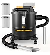 Cordless Ash Vacuum for Pellet Stoves, for DEWALT 20V Max Battery, Pellet Stove Vacuum Cleaner wi...
