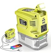 200W Portable Power Inverter Compatible with Ryobi 18V,Ecarke Outdoor Generato Battery Converter ...