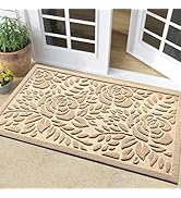 Bulijojo Front Door Mat Outdoor Entrance,Durable Heavy Duty Welcome Mat,Thick Absorbent Natural R...