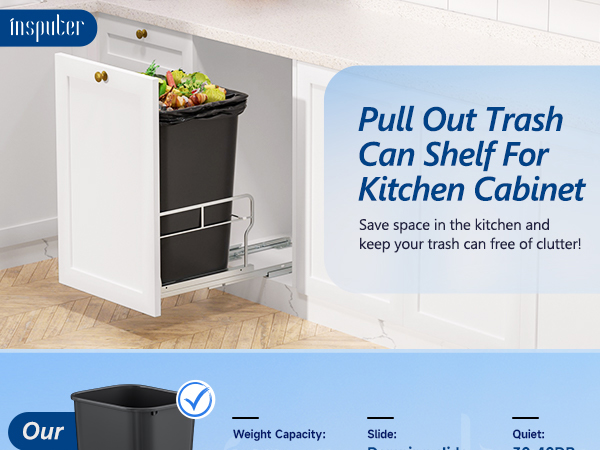 pull out trash can under cabinet
