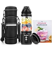 Portable Blender with Insulated Carrying Case &amp; Recipe Book for Shakes and Smoothies, 24 OZ Perso...
