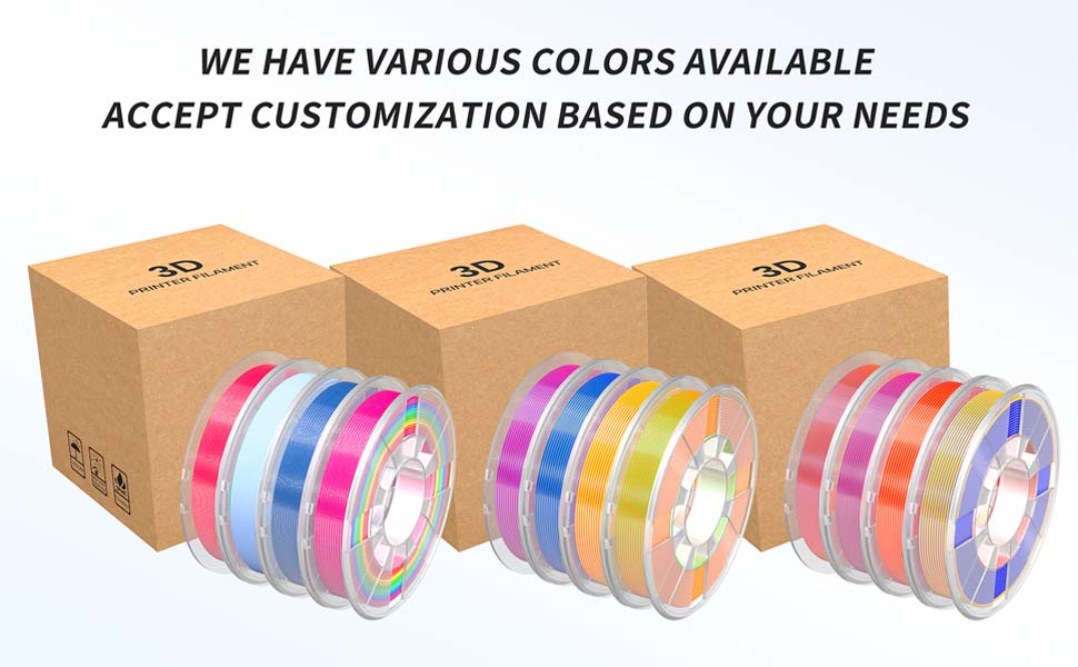 3D Printer Filament Bundle Tri-Colors Silk Shiny PLA Filament