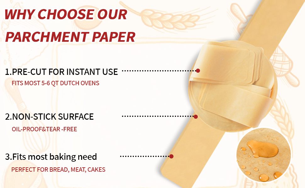 8-inch parchment rounds
