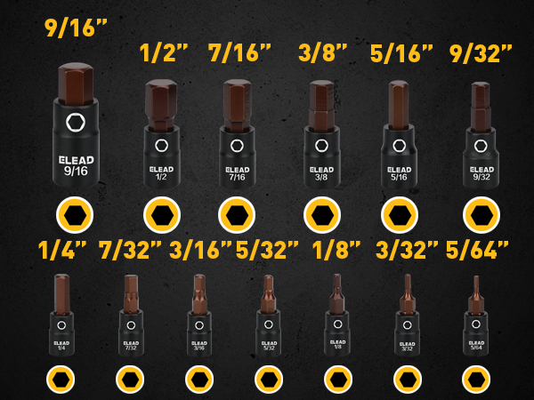 SAE Hex Bit Socket Set