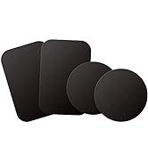 WixGear Mount Metal Plate with Adhesive for Magnetic Cradle-Less Mount - X4 Pack 2 Rectangle and ...