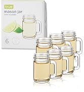 True Mason Jar Shot glasses, Reusable Mini Mason Jar shaped shot glasses with Handles, Party shot...