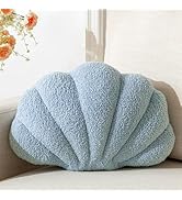 XIAIJIA Seashell Throw Pillows Shell Shaped Pillow Blue Sea Shell Pillows for Bed Seashell Decora...