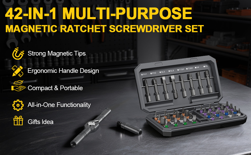 42 in 1 Ratchet Screwdriver Set