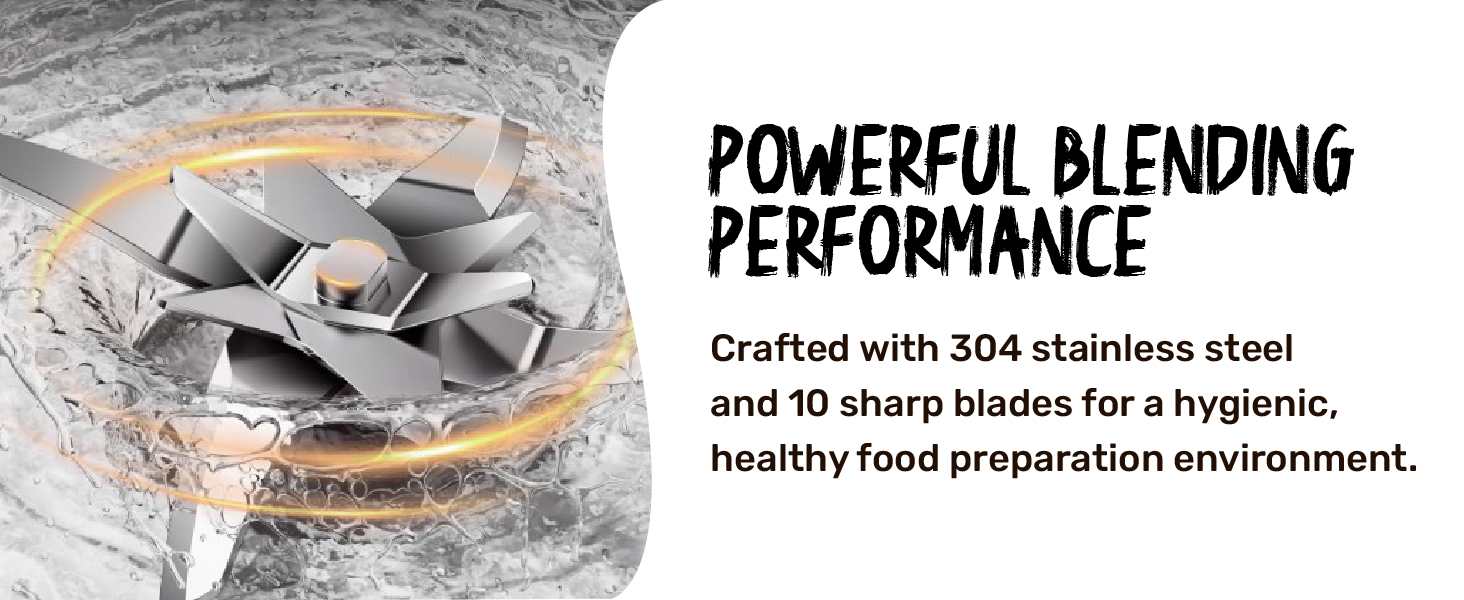 304 stainless steel blades for powerful blending