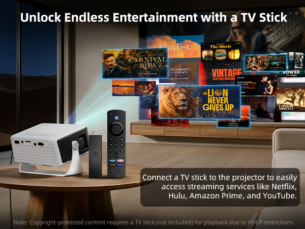 Yoton Y3 Mini Projector - Unlock Endless Entertainment with a TV Stick