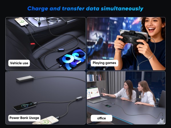 Charge and transfer data simultaneously
