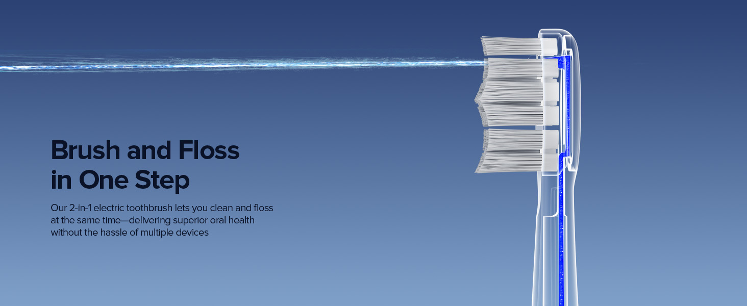 electric toothbrush with water flosser