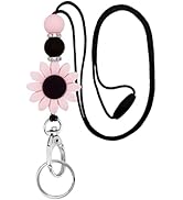 BIHRTC Teacher Breakaway Lanyards Breakaway Lanyard Necklace Soft Comfortable Silicone Beaded Ret...